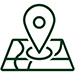 icon of a map pointer over a map